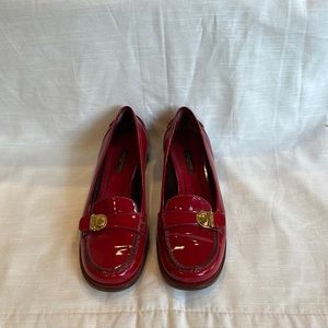 Louis Vuitton red patent leather flats size 38.5